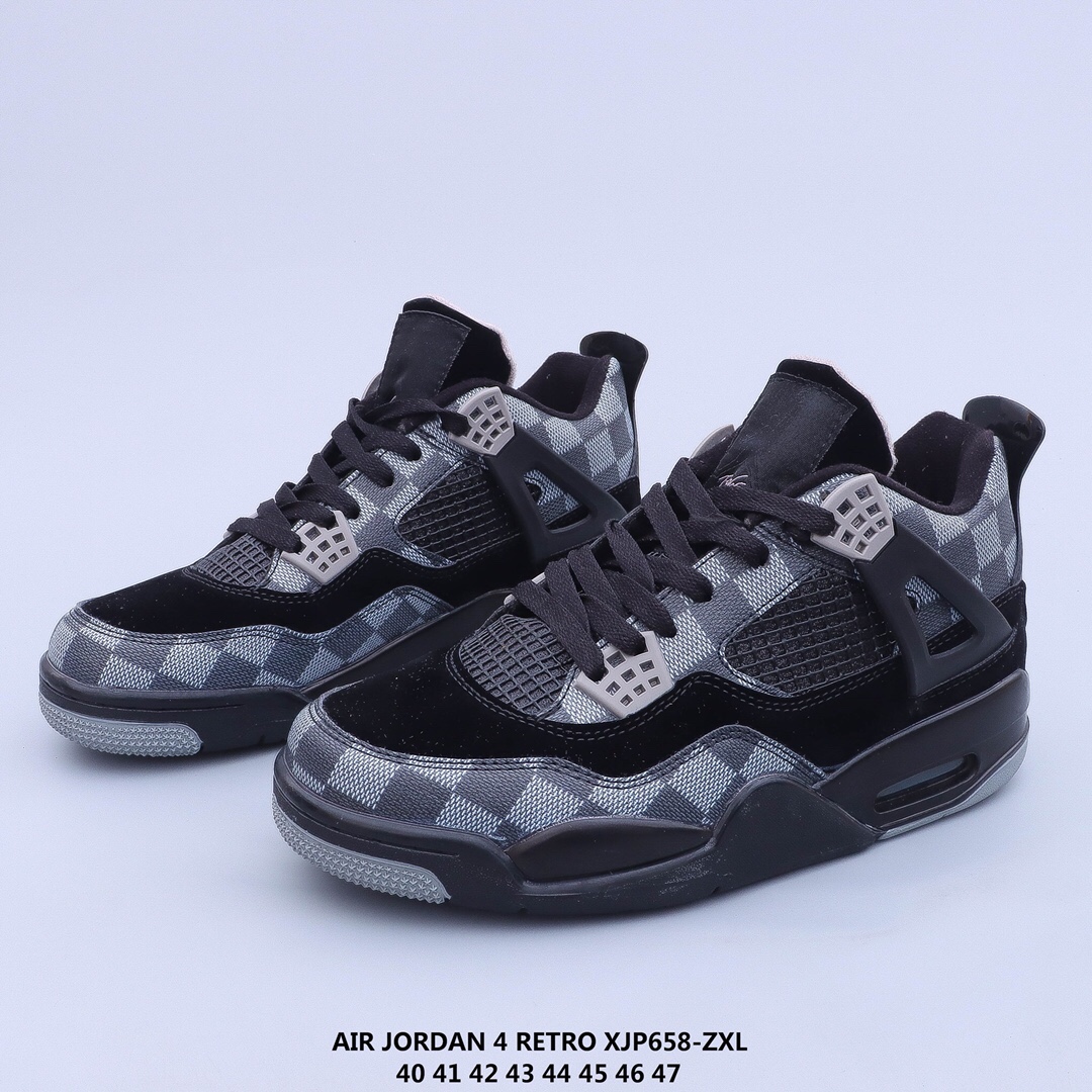 New Air Jordan 4 Black Carbon Grey